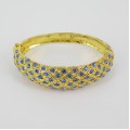 514157 royal blue  in gold  bangle